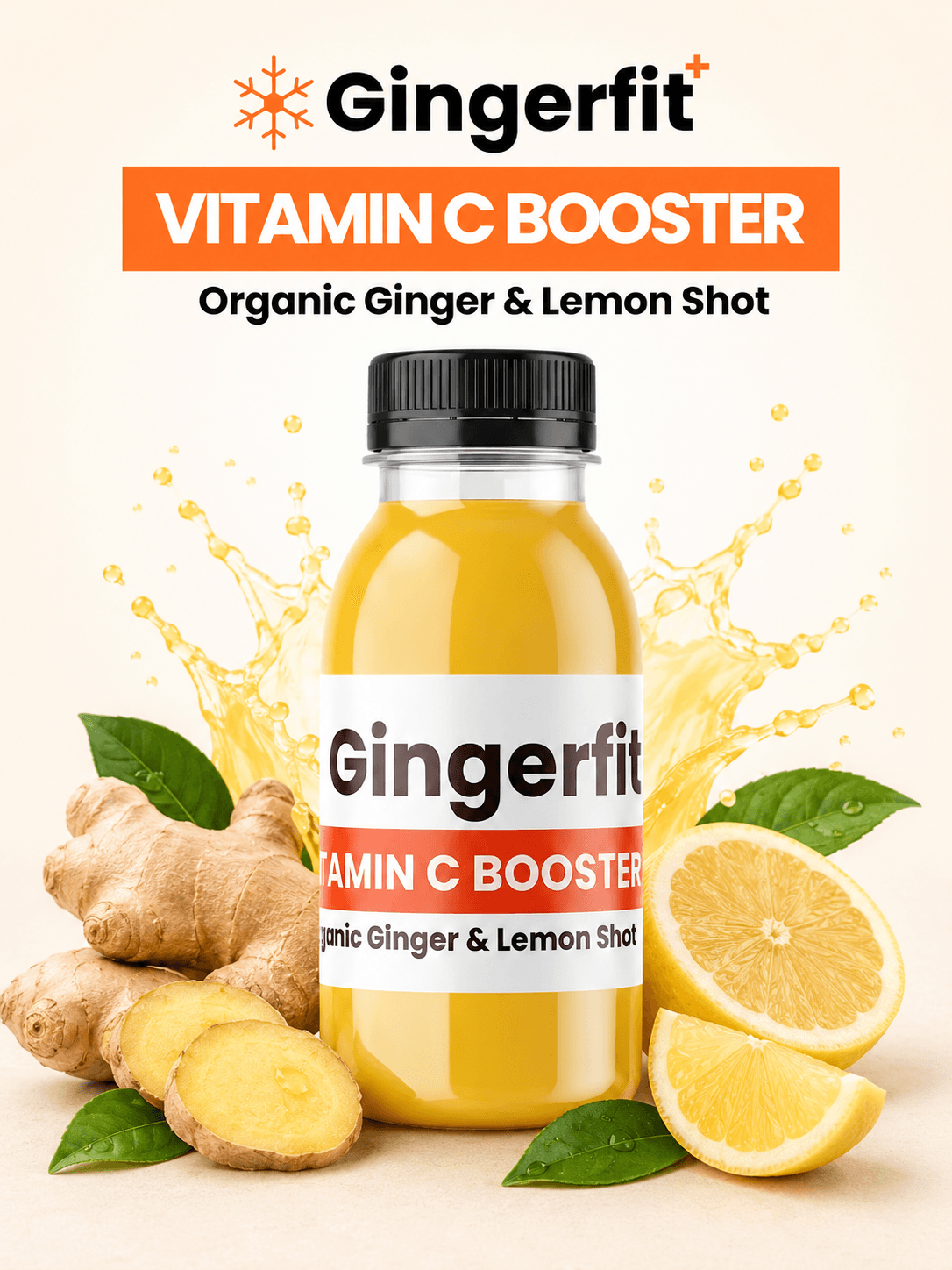 Botol Gingerfit+ varian Vitamin C Booster